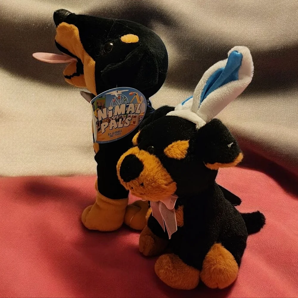 2 Cute Dog Stuffed Animals